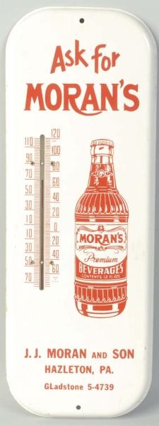 1960S MORANS SODA THERMOMETER.                   