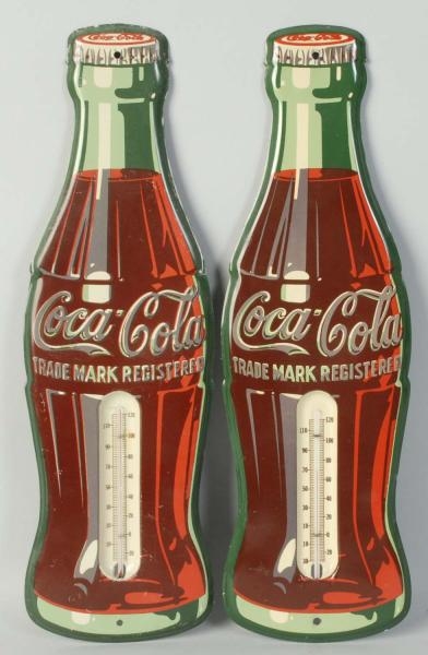 2 COKE BOTTLE THERMOMETERS.                       