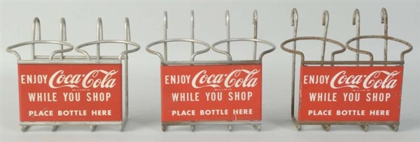 LOT OF 3: COCA-COLA SHOPPING CART BOTTLE HOLDERS. 