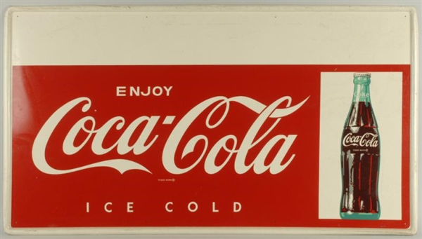 1960S COCA-COLA TIN SIGN.                         