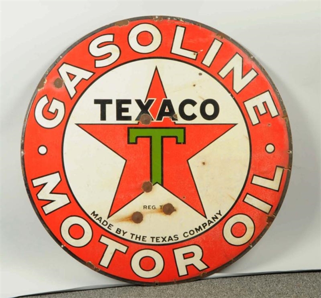 TEXACO (BLACK-T) GASOLINE MOTOR OIL.              