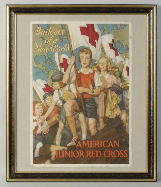 1950S PAPER RED CROSS POSTER.                     
