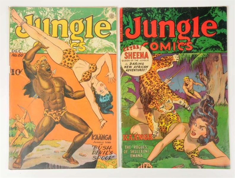 LOT OF 2: 1940S - 1950S JUNGLE COMICS.            