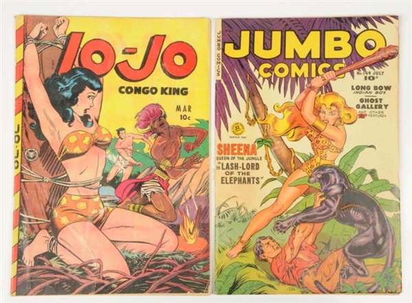 LOT OF 2: 1940S - 1950S JUNGLE TYPE COMICS.       