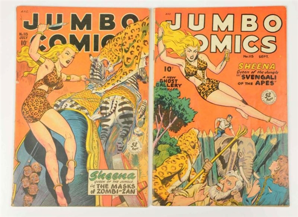 LOT OF 2: 1948 ISSUES OF JUMBO COMICS.            