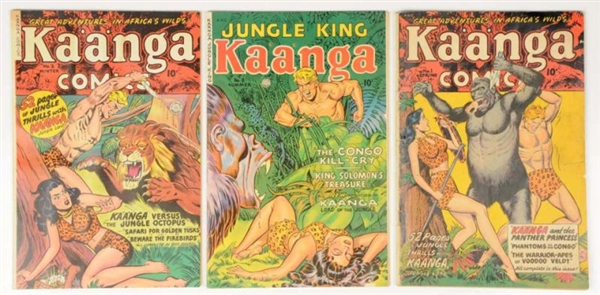 LOT OF 3: 1940S - 1950S KAANGA COMICS.            
