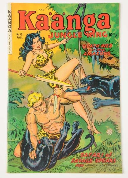1952 KAANGA JUNGLE KING COMIC BOOK #13.           