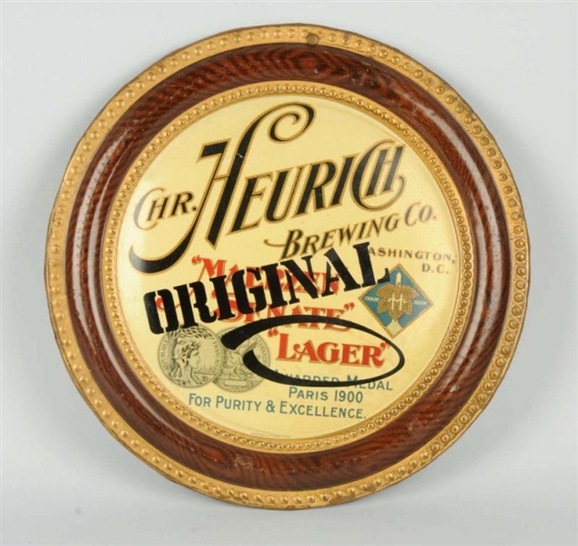 HEURICH BREWING CO. TIN SIGN.                     