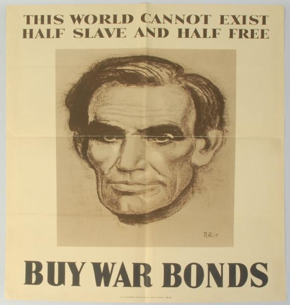 1943 WWII BUY BONDS POSTER.                       