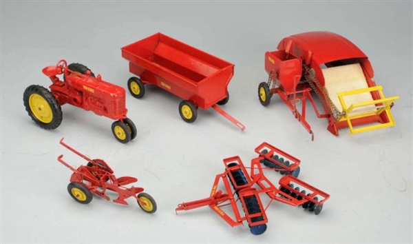 LOT OF TRUS-DALE TRACTOR & 4 IMPLEMENTS.          