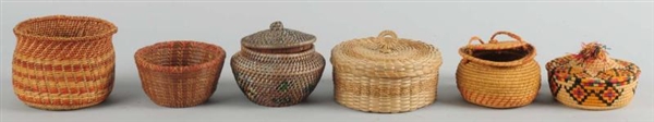 LOT OF 6: ASSORTED BASKETS.                       
