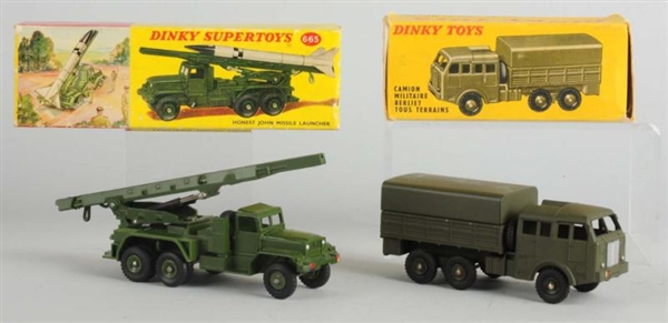 LOT OF 2: DIE CAST DINKY MILITARY VEHICLES.       