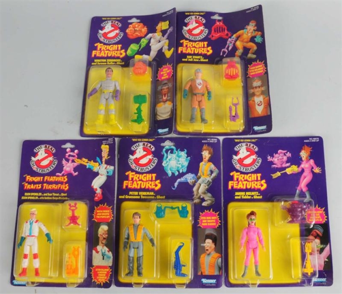 LOT OF 5: THE REAL GHOST BUSTERS FRIGHT FIGURES.  