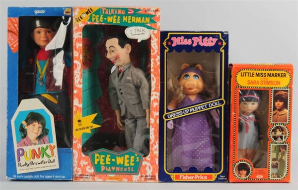LOT OF 4: TV & CHARACTER DOLLS.                   