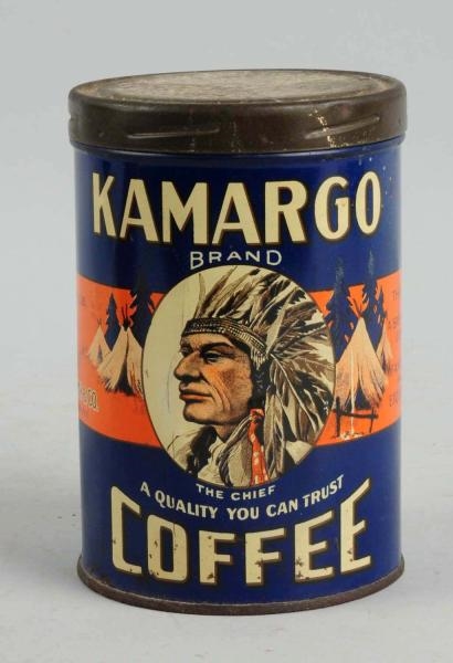 KAMARGO COFFEE TIN.                               