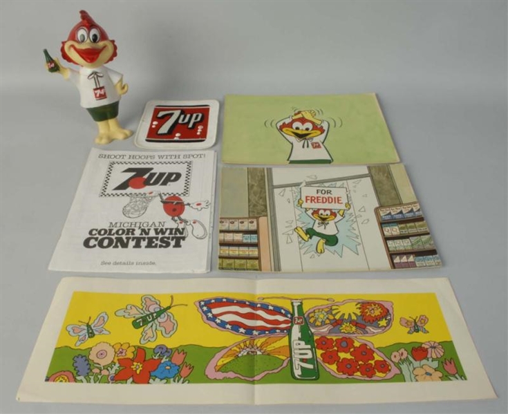LOT OF 7UP ADVERTISING.                           