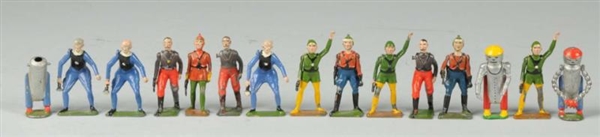 LOT OF ENGLISH DIECAST BUCK ROGERS SPACE FIGURES. 
