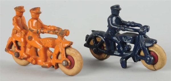 LOT OF 2: CAST IRON HARLEY POLICE MOTORCYCLES.    