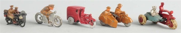 LOT OF 5: MISC. TOY MOTORCYCLES.                  