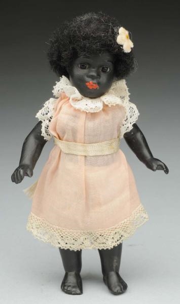 LOVELY BLACK ALL-BISQUE DOLL.                     