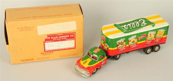 JAPANESE TIN LITHO FRICTION TRACTOR TRAILER TRUCK 