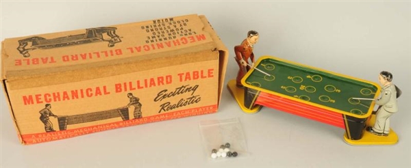 RANGER STEEL TIN LITHO WIND-UP BILLIARD GAME.     