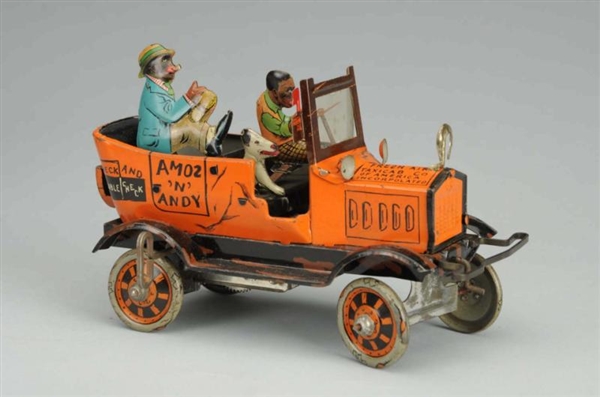 MARX TIN LITHO AMOS N ANDY TAXI CAB TOY.          