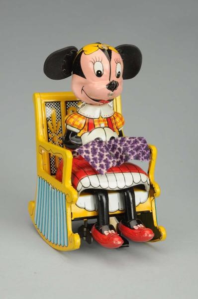 LINEMAR TIN LITHO WIND-UP MINNIE MOUSE TOY.       