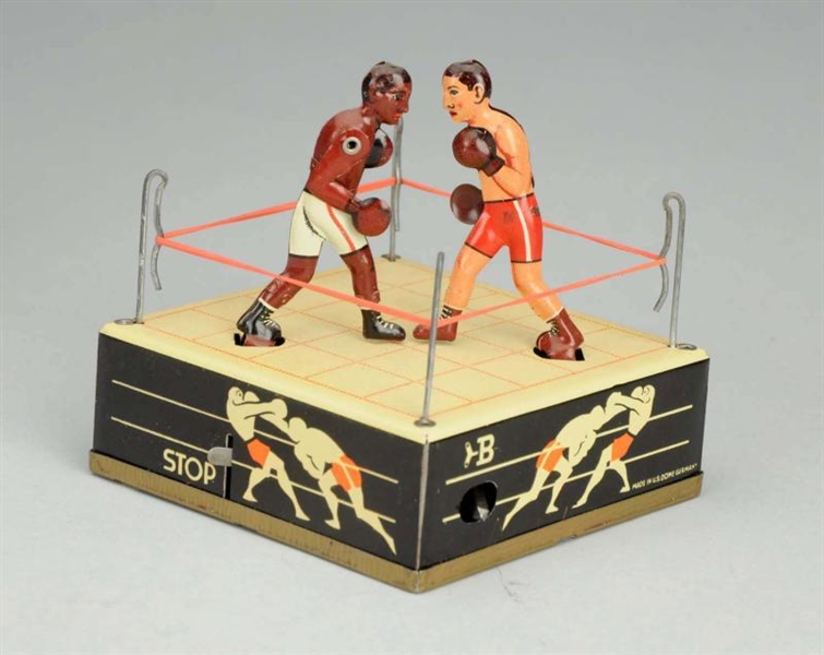GERMAN TIN LITHO WIND-UP BOXING TOY.              