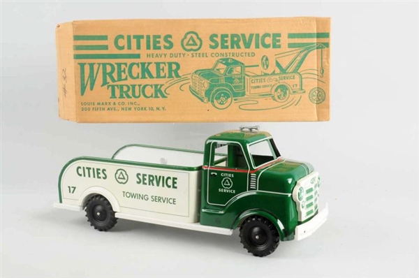 MARX CITY SERVICE PRESSED STEEL TOW TRUCK.        