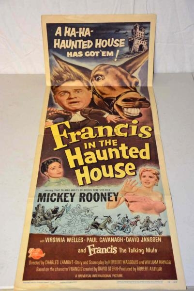 "FRANCIS IN THE HAUNTED HOUSE" MOVIE POSTER.      
