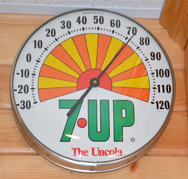 7-UP THE UNCOLA THERMOMETER.                      
