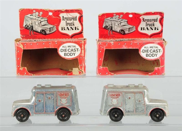 LOT OF 2: ARMORED TRUCK BANKS.                    