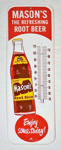 MASONS "THE REFRESHING ROOT BEER" THERMOMETER.   