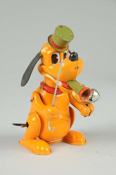 MARX TIN LITHO WIND-UP PLUTO THE DRUM MAJOR TOY.  