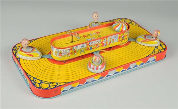CHEIN TIN LITHO WIND-UP PLAYLAND WHIP TOY.        