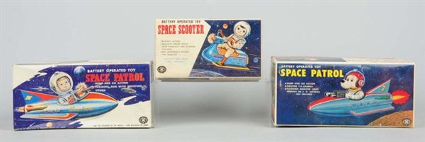 LOT OF 3: JAPANESE BATTERY OPERATED SPACE TOYS.   
