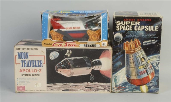 LOT OF 3: JAPANESE SPACE VEHICLES.                