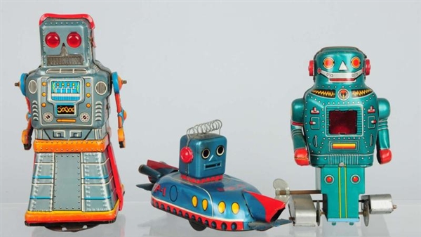 LOT OF 3: JAPANESE ROBOT TOYS.                    