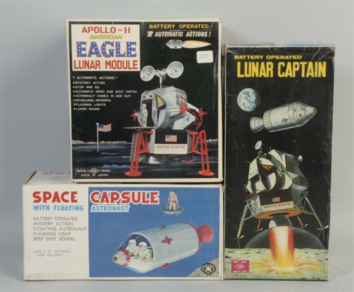 LOT OF 3: JAPANESE SPACE VEHICLES.                