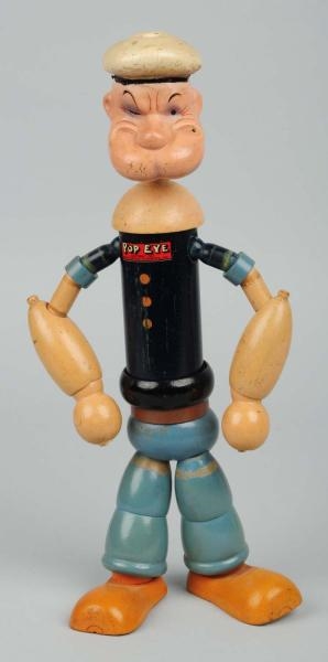 LARGE WOOD JOINTED POPEYE FIGURE.                 
