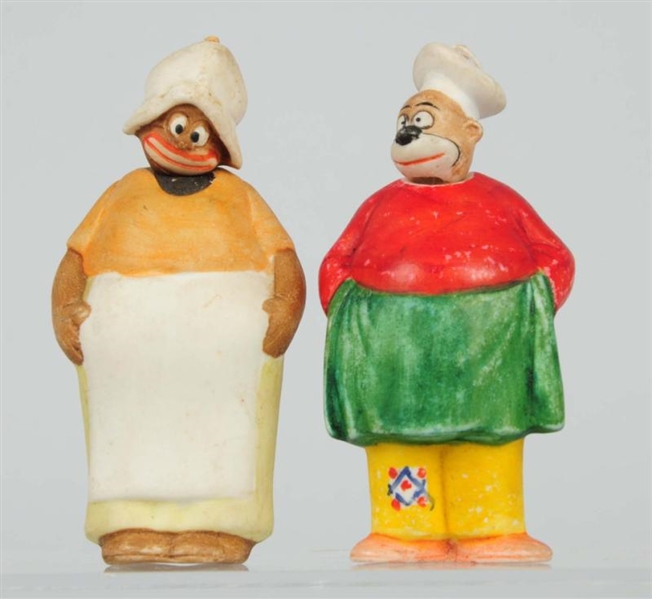 LOT OF 2: BISQUE GERMAN COMIC CHARACTER NUTTERS.  