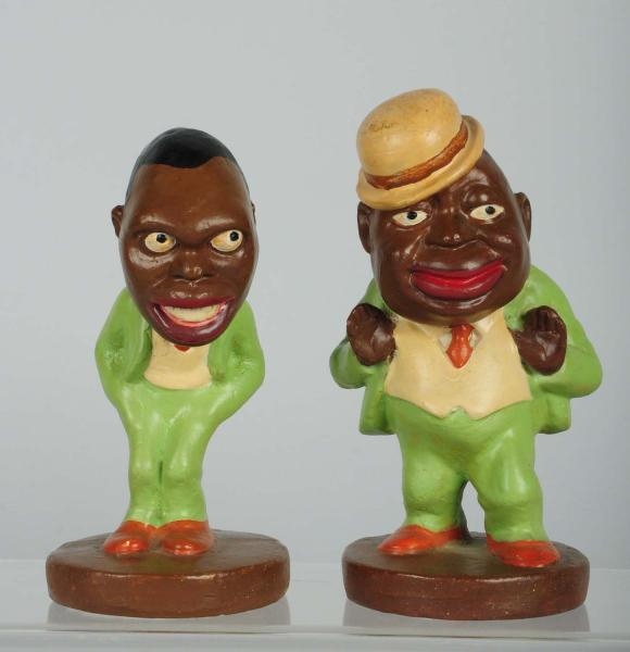 LOT OF 2: AFRICAN AMERICAN CHALK FIGURES.         
