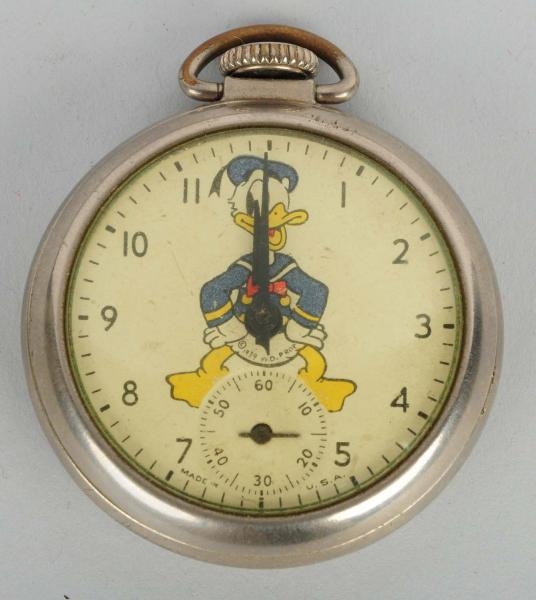 EARLY SCARCE DONALD DUCK POCKET WATCH.            