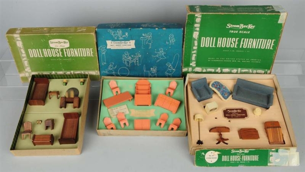 LOT OF 5: STROMBECKER DOLL HOUSE FURNITURE SETS.  