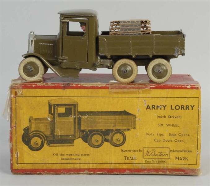 BRITAINS ARMY LORY WITH DRIVER.                   