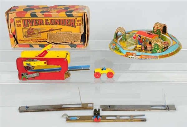LOT OF 2: AMERICAN MADE TIN LITHO VEHICLE TOYS.   