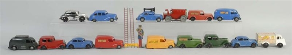 LOT OF 16: PLASTIC & TIN TRI-ANG MINIC TOY CARS.  