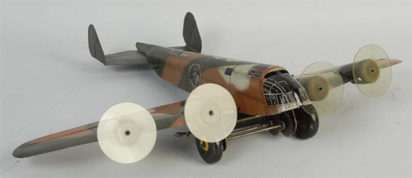 MARX TIN WIND UP MILITARY FIGHTER AIRPLANE.       