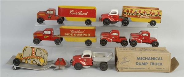 LOT OF 11: PIECES OF COURTLAND TOYS.              